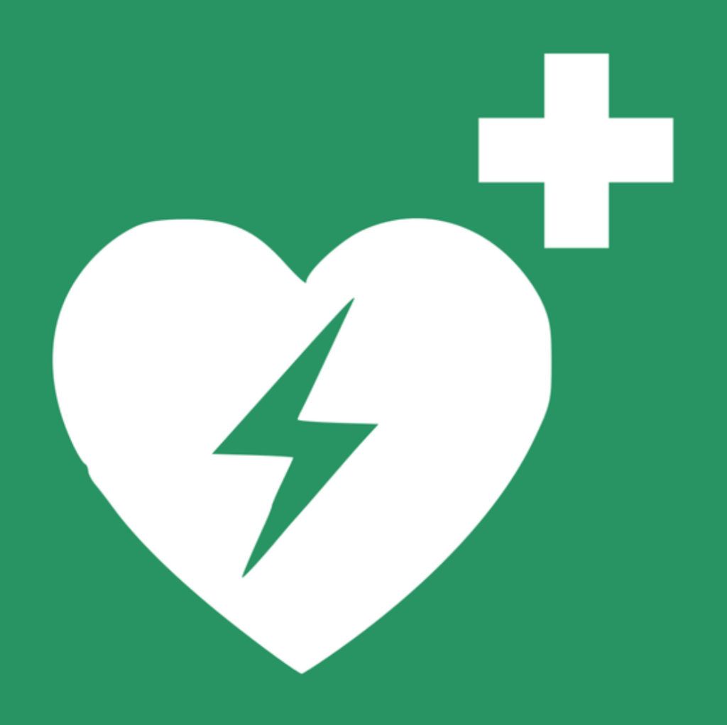 Hinweisschild Defibrillator